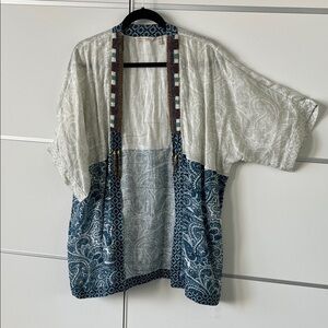 Linen Topper with gorgeous beaded detail